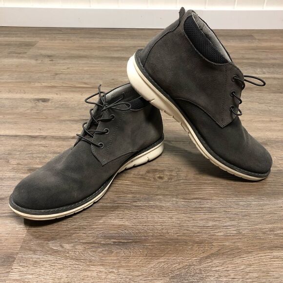 Kenneth Cole Gray Techno Chukka Men’s Boots Size 9 - Picture 1 of 13